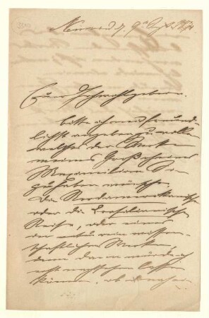 Eigenhändiger Brief mit Unterschrift