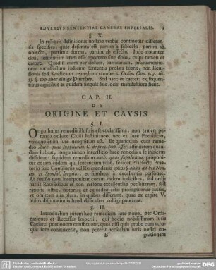 Cap. II. De Origine Et Causis