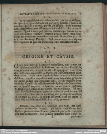 Cap. II. De Origine Et Causis