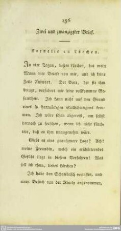 Zwei und zwanzigster Brief