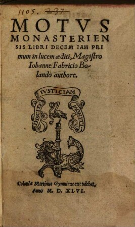 Motus Monasteriensis : sis libri decem iam primum in lucem aediti