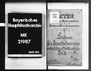 Einrichtung einer Prüfung für Sprachlehrerinnen an den höheren Mädchenschulen (Vollzug der Bek. vom 8.4.1911).