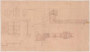 Fischer, Theodor; Gauting / Starnberg (Bayern); Ev. Christuskirche - Fenster (Grundriss, Ansichten, Schnitte)