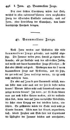 47. Baumwollene Zeuge