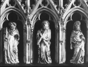 Köln, Dom, St. Peter und St. Maria, Chor, Hochaltar, Antependium, Vorderseite, Apostelfiguren: Apostel Petrus, Andreas, Philippus