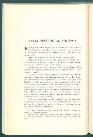 Introducción al rosismo