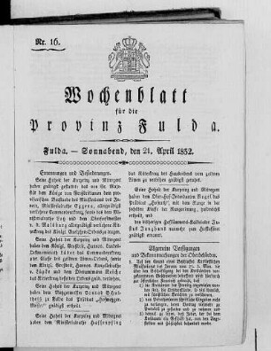 Nr. 16, Ausgabe vom 21. April 1832