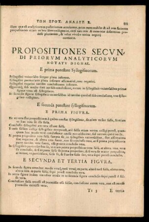 Propositiones Secundi Priorum Analyticorum Notatu Dignae.