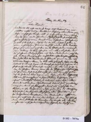 Schreiben an Spalding (Brief)