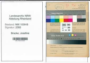 Entnazifizierung Josefine Bracke , geb. 19.03.1900 (Geschaeftsleiterin)