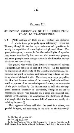 Chapter III. Scientific Astronomy of the Greeks from Plato to Eratosthenes.