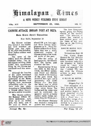 No. VI (23 September 1962)