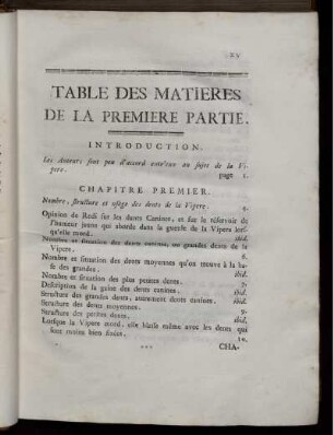 Table Des Matieres De La Premiere Partie