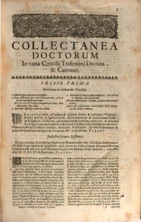 Collectanea doctorum, qui in suis operibus concilii tridentini loca referentes, illorum materiam incidenter tractaverunt