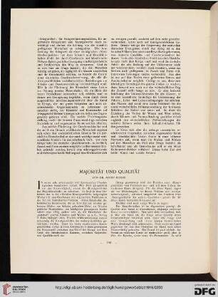 Majorität und Qualität