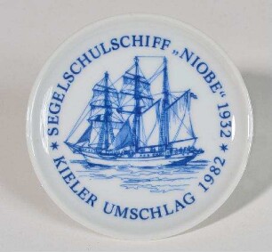 Segelschulschiff "Niobe" 1932 - Kieler Umschlag 1982