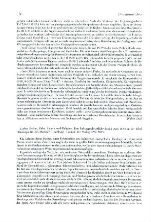 180-181 [Rezension] Becker, Lothar, Rebe, Rausch und Religion