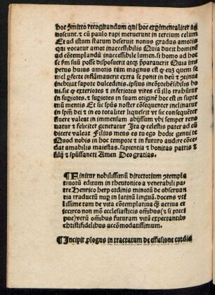 Incipit prologus in tractatum de effusione cordis