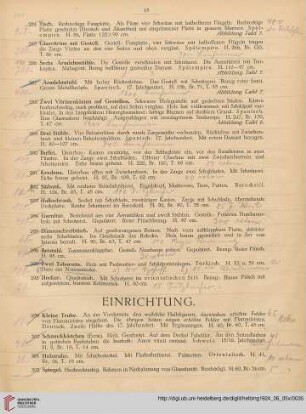 Einrichtung (Nr. 299-318)