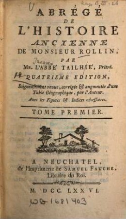 Abrégé de l'histoire ancienne, T. 1