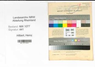 Entnazifizierung Heinz Hilbert , geb. 09.06.1913 (Polizist)