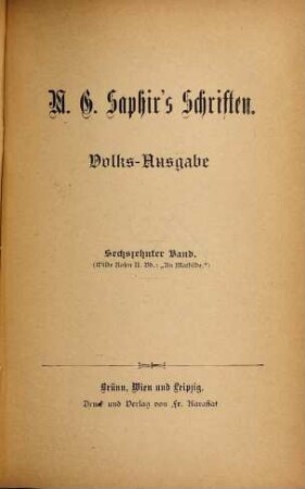 M. G. Saphir's Schriften : (In 26 Bdn.), 16
