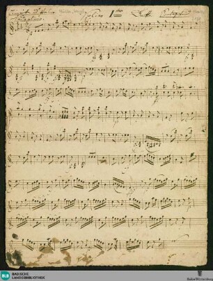 Das Neusonntagskind. Excerpts - Don Mus.Ms. 2137 : V (2), orch