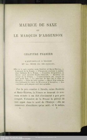 Chapitre Premier. L´Expédition D´ Écosse Et La Prise De Bruxelles