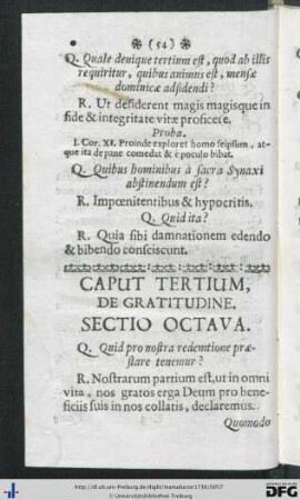 Sectio Octava.