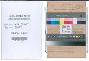 Entnazifizierung Albert Stracke , geb. 28.05.1899 (Bahnsekretaer)