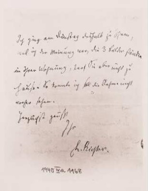 Brief an Prof. H. Bürkner