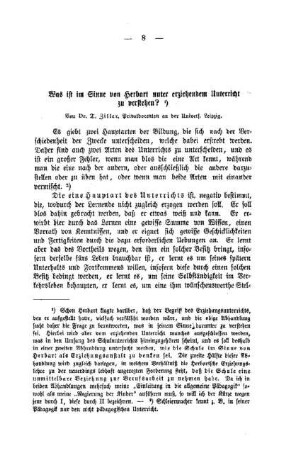 Was ist im Sinne von Herbart unter erziehendem Unterricht zu verstehen?