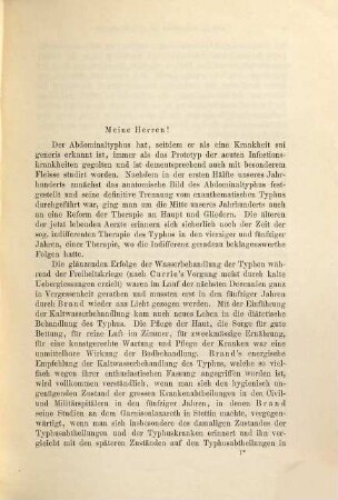 Klinische Vorträge : Vortrag, 5 : 3, Infectionskrankheiten ; 2. Die Behandlung des Abdominaltyphus