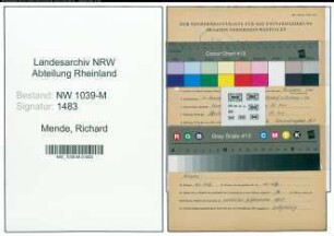 Entnazifizierung Richard Mende , geb. 11.01.1903 (Polizist)