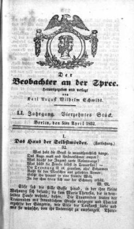 14. Stueck, 5. April 1852