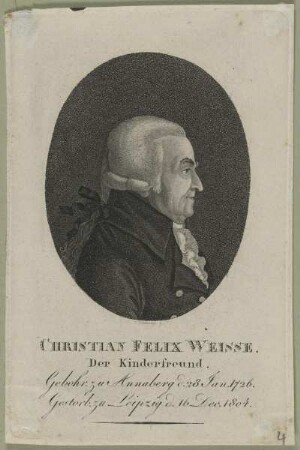 Bildnis des Christian Felix Weisse
