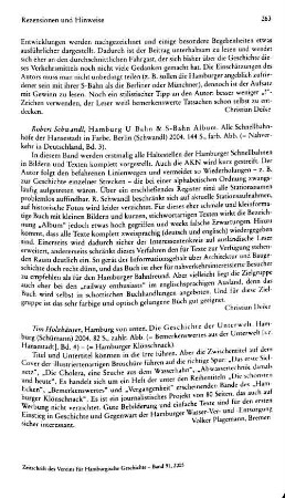 Holzhäuser, Tim :: Hamburg von unten, die Geschichte der Unterwelt, (Bemerkenswertes aus der Unterwelt, 4), (Hamburger Klönschnack) : Hamburg, Schümann, 2004