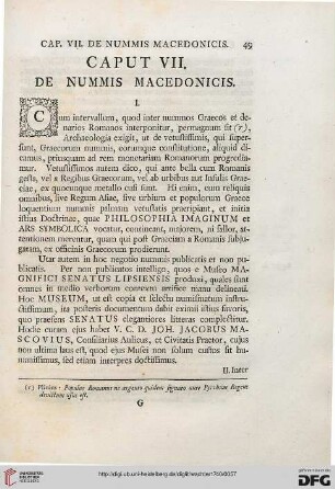 Caput VII: De nummis macedonicis