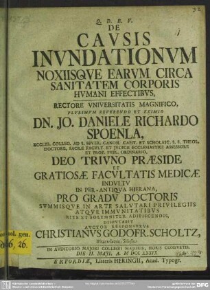De Causis Inundationum Noxiisque Earum Circa Sanitatem Corporis Humani Effectibus