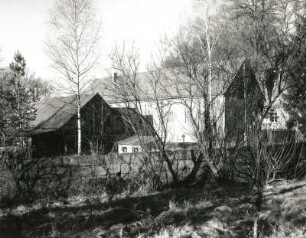 Pirna-Jessen, Altjessen 81. Grundmühle (1701/1900 und bezeichnet 1809). Rückseite