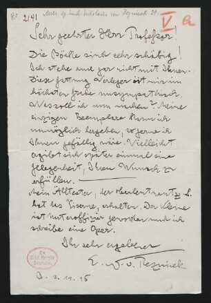 Brief an Wilhelm Altmann : 03.11.1915