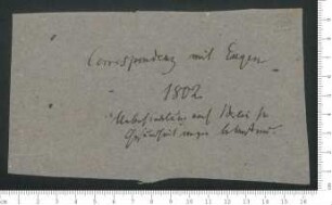 Correspondenz mit Eugen 1802.