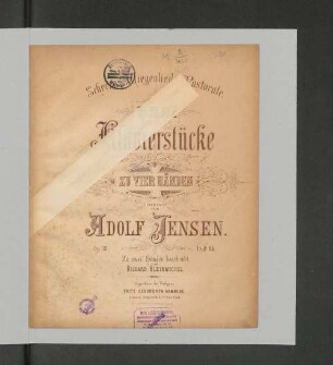 Scherzo, Wiegenlied, Pastorale : drei Klavierstücke zu vier Händen ; op. 18
