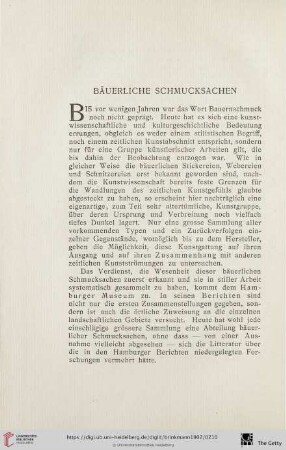 Bäuerliche Schmucksachen