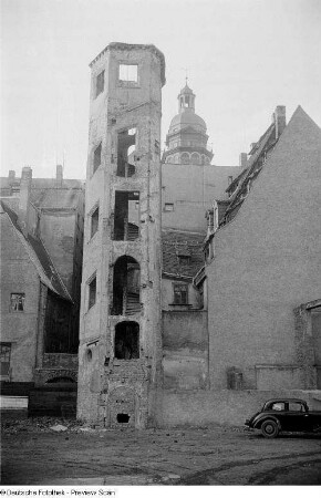 Hinterhofansicht eines Hauses
