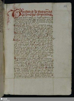 Tractatus de sacramentis ex diversis compilatis