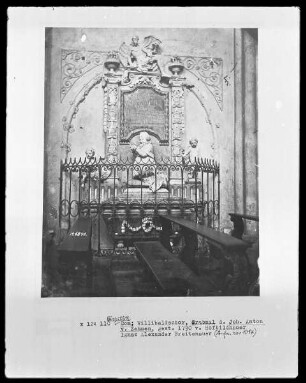 Grabmal von Johann Anton von Zahmen