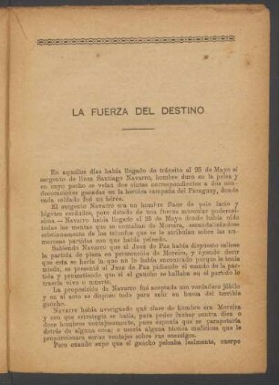 La fuerza del destino