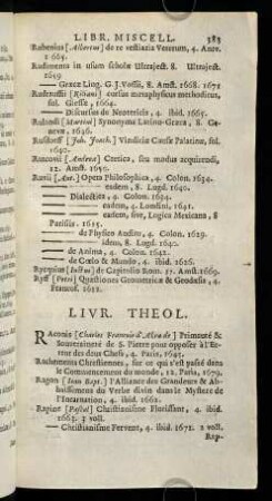 383-392, Livr. Theol. - Livres En Human.