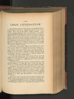 Leur Littérature.
